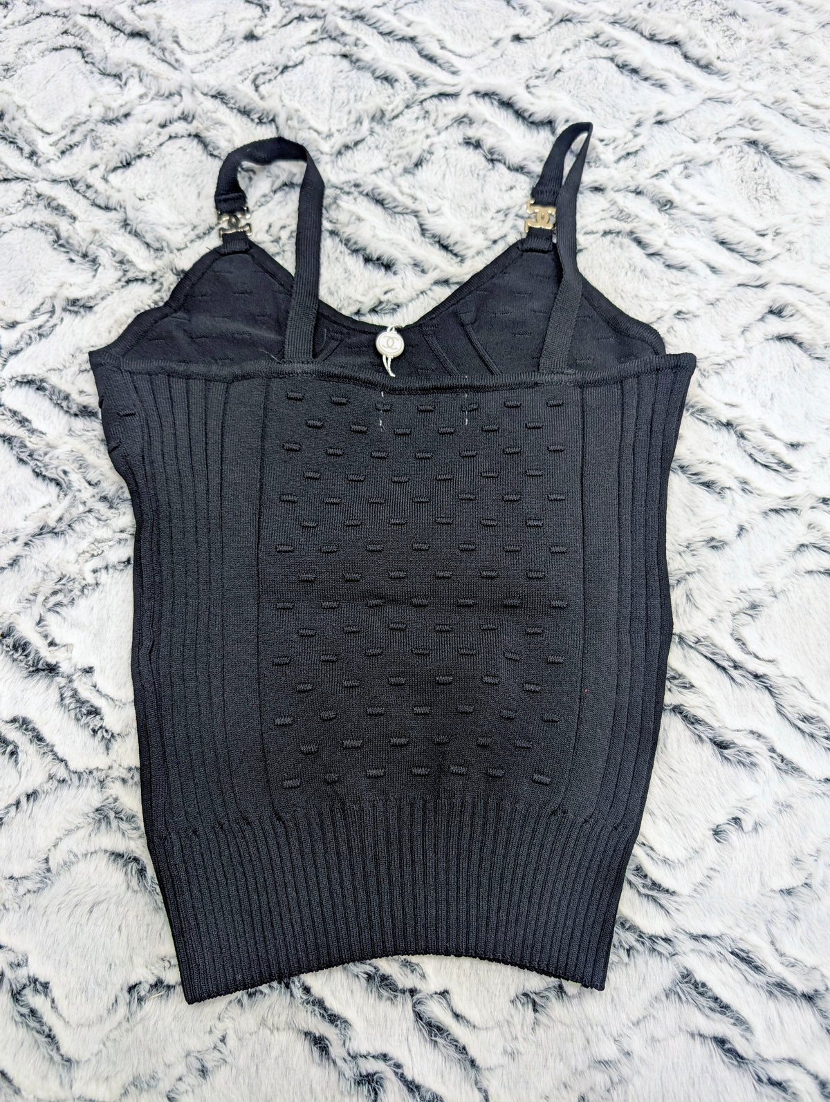 Womens Top CH9910 Black and Embroidered Logo