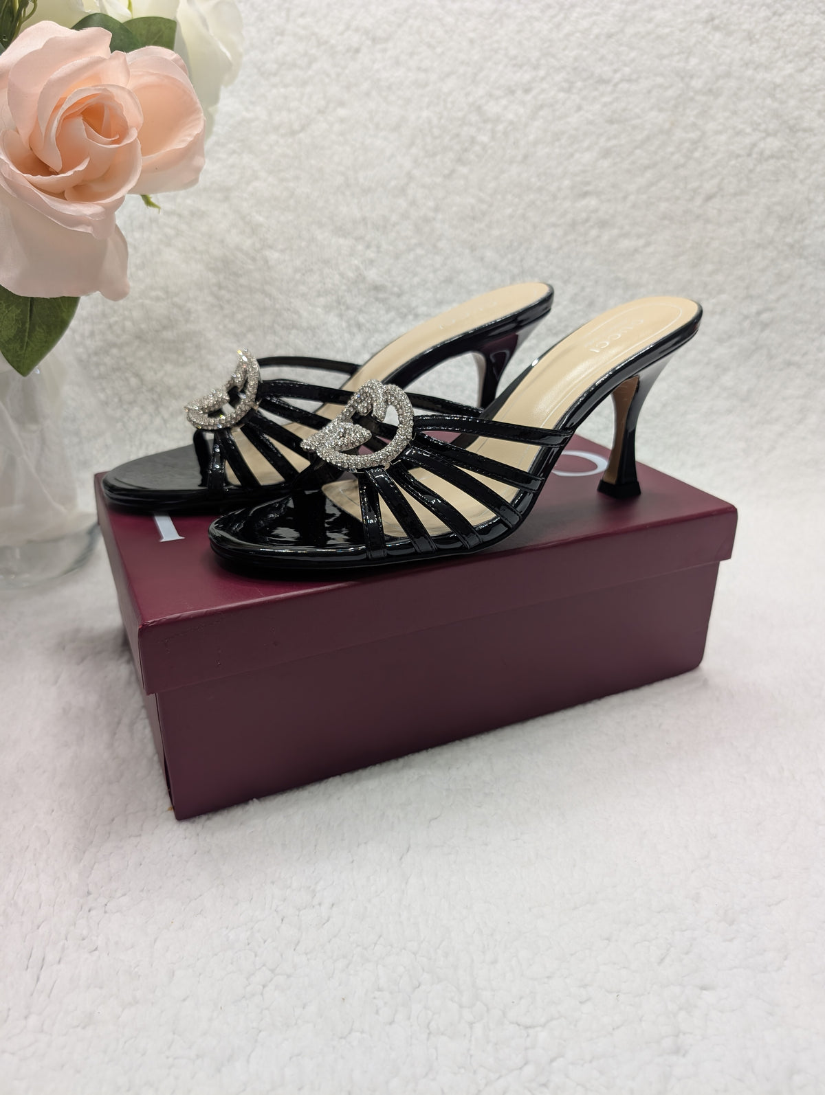 GG Heels GG2861 Women's Black Sandals