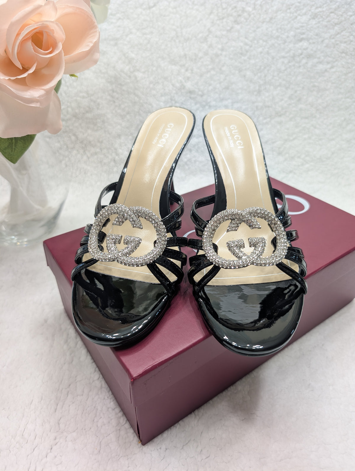 GG Heels GG2861 Women's Black Sandals