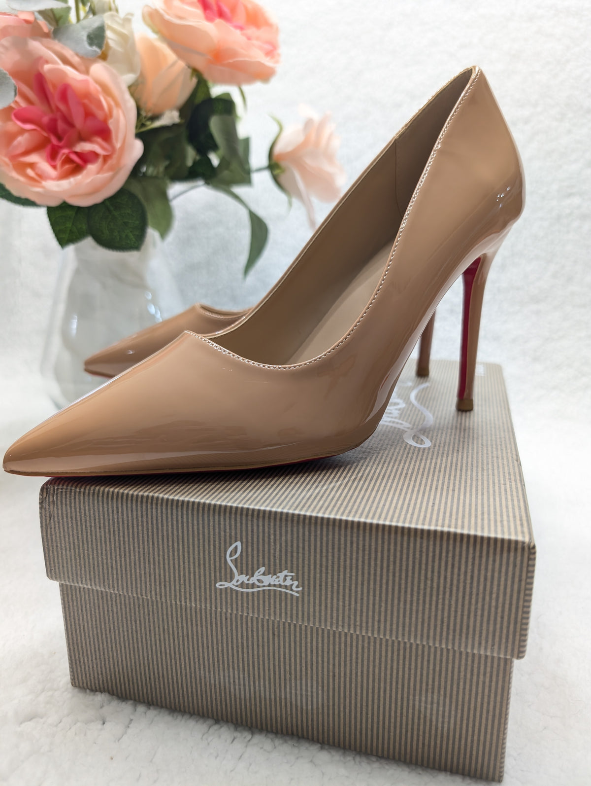 Luxury Heels Loubi #6578 Beige